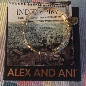 Alex and ani beaded champagne gold
